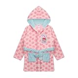 Peppa Pig Mädchen Bademantel Peppa Wutz Morgenmantel Fleece Hausmantel (DE/NL/SE/PL, Numerisch, 110, Regular, Rosa)