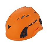 perfk Kletternhelm Drifting Hut mit Schnalle tragbarer Bergsteigerkappe Hardhat zum Höhlenradfahren, Orange