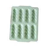 Makronenform, 8 Fächer, grünes gedrehtes Muster, Brownies, Backen, antihaftbeschichtet, für Zuhause, Burger, Dessert, Kuchen, Brot, Backen, Kuchenform