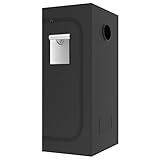 TOPRON Growzelt 60x60x160cm, Grow Tent mit Sichtfenster, Indoor Grow Tent Reflektierende Mylar Zuchtzelte Hydrokultur, Abnehmbaren Boden Tablett, für Pflanzen Wachsen Raum(60x60x160cm)