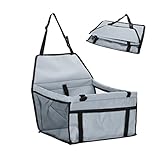 ANPIOX Autoschondecken für Hunde Pet Dog Harness Car Seat Cover Cushion to Carry House Cat Puppy Bag Car Travel Hunde Autoschondecke (Color : Gray)