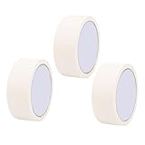 Sxhlseller 3 teiliges Malerband 1,38 Zoll X 65,62 Fuß, Leicht zu Entfernendes Abdeckband, Mehrzweck Wandband für Autolackierung, Manuelles Verfugen, Dekorationswerkzeug (WHITE)