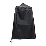 VILLCASE Schwarze Winterbrunnenabdeckung Oxford mit Kordelzug Wetterfeste Reißfeste Schutzhaube für Gartenbrunnen und Skulpturen Verstellbar X