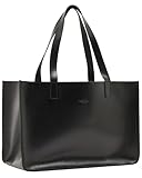Gusti Shopper Leder - Agatha Handtasche Ledertasche Shopper Umhängetasche Schwarz Leder