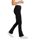 BGA Schützende Motorradhose Damen - Bikers Gear Australia Bootcut Damen Motorradhose Kevlar Jeans Verstärkte Hüft- und Kniesicherheit, Schwarz , XS