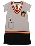 Harry Potter Nachthemdn | Hogwarts Nachthemden für Mädchen | Gryffindor Nachtwäsche für Kinder Grau 134