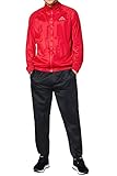 Kappa Trainingsanzug Villos für Herren, bequemer Tracksuit für Sport, Freizeit und Reisen, die Jogginghose & Trainingsjacke sind atmungsaktiv, schnell trocknend, rot, Größe L