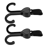 LOLIPPYY 2 Stück Babywagen Haken Clip Rutschfeste Befestigung für Kinderwagen Einkaufwagen Rollstuhl Fahrrad und Kinderbuggy Robuste Kompakte Babywagen Zubehörclips
