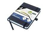 Kangaro Notizbuch A6 schwarz liniert PU HC 96 blatt 80 Gramm