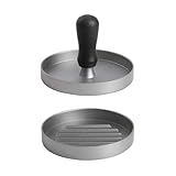 Burgerpresse Hamburgerpresse aus Aluguss für leckere Hamburger, Patties, BBQ,mit Antihaftbeschichtung Durchmesser 11,8cm