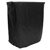 Ciieeo Oxford Gewebe Gartenstuhl Überzug UV Beständig mit Befestigung für Klappstühle Terrassenstuhlbezug 97x34x110cm Schwarz