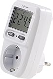 revolt Energiekostenmesser: Digitaler Energiekosten-Messer & Stromverbrauchs-Zähler, bis 3.680 W (Digitaler Energiekostenmesser, Strommessgerät Steckdose, Einspeisezähler)