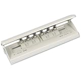 Verstellbarer 6-Loch-Metall-A5 A6 A7 6-Ring-Locher mit Positionierungsmarkierung, 6-Blatt-Kapazitäten-Locher für Tagesplaner, Personal, Agenda, Binder-Nachfüllseiten (Weiß)