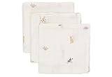Jollein Spucktücher Baby - Jungle Jambo - 3er Pack - 31x31cm - 100% Baumwolle - Mulltücher Baby - OEKO-TEX Zertifiziert