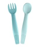 nip - Green Baby- und Kinderbesteck | ab 9 Monate |Nachhaltiges Besteckset mit Löffel & Gabel, spülmaschinengeeignet, BPA-frei, ohne Melamin | Hellblau