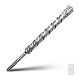 SDS Max Bohrhammerbohrer, 40 x 460 mm, Hartmetallspitze, Steinbohrer, Betonbohrer für Mauerwerk, Ziegel, Stein, Beton, 40 x 460 mm