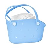 Gummi -Strandbeutel - wasserdichte Tasche, waschbarer Sandsicherungsträger, Travel Accessoire | Organizer mit großer Kapazitätspool mit leichtem Design, stilvolle Sommer -Outdoor -Handtasche