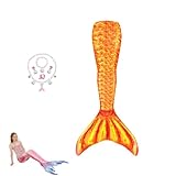 Generisch 5er-Packung Sommerkleidung Mit Ozean-Glitzer-Dekoration Cosplay 𝐁adeanzug 𝐊inder,schwimmflossenkindermeerjungfrau-140