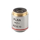 Infinity-Mikroskop-Objektiv, 4 x 20 x, achromatische Linse, Antireflexbeschichtung, 20,2 mm RMS-Gewinde, kompatibel mit professionellen Mikroskopobjektiven (4X)