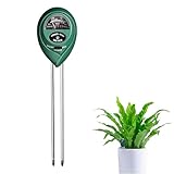 ZXNJA Feuchtigkeitsmessgerät Pflanzen,Bodentester,3-in-1 Bodenmessgeräte für Bodenfeuchte,Ph Messgerät Erde,PH,Feuchtigkeit und Licht,für Garten,Rasen und Topfpflanzen,kein Batterien Erforderlich