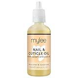 Mylee Mandel Nagelhautöl 50ml, Tiefenfeuchtigkeitsspendendes und pflegendes Nagelhautöl, leicht nach Mandel riechend, enthält Vitamin E & A zur Pflege geschädigter Nagelhaut