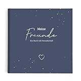 KIND OF HAZEL Freundebuch für Erwachsene – Poesiealbum zum Ausfüllen für beste Freundin, Kollegin, Abschied, Geburtstag – Gästebuch, Bucket List, Erinnerungsbuch – Blau