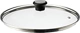 Tefal Glasdeckel 28 cm, Edelstahlfassung, Spülmaschinenfest, Dampfventil, Thermokunststoffgriff, 28097712, Copper Black