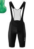 Gonso Sitivo Bib, Kurze Herren Träger-Radhose, Mit Sitivo Green Comfort Sitzpolster, Hohe Bewegungselastizität und Antirutsch-Silikon-Beingummi, Enganliegende Passform, Schwarz/Grün, Gr. XL