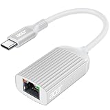 Acer USB C auf Ethernet Adapter, Gigabit RJ45 auf USB 3.0 Type-C Ethernet LAN Netzwerkadapter, tragbarer Thunderbolt 3/4 Adapter für MacBook Pro/Air, iPad Pro, XPS, Laptop, Smartphone und mehr