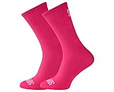 Support Herren-Fahrradsocken, atmungsaktive Technologie, rutschfeste Faser, unisex, einfarbig, Zubehör für Radfahren, Wandern, Klettern, Pink's 39-41 EU