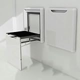 Faltbarer Metall-Schuhwickelhocker mit weichem Polster – multifunktionaler wandmontierter Sitz und versteckter Fußhocker für platzsparenden Komfort