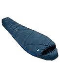 VAUDE Mumienschlafsack Sioux 800 II Blau, atmungsaktiver 3-Jahreszeiten Schlafsack 2°C – 8°C, kompakter Kunstfaserschlafsack 220x80 cm Reisverschluss rechts für Indoor & Outdoor-Camping