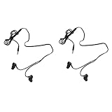 MOLUCKFU 2st Kabel-Headset Sportkopfhörer Kabelgebundene Kopfhörer Mit Geräuschunterdrückung Kopfhörer Mit Geräuschunterdrückung, Kabelgebunden Bequemer Kopfhörer Lärm Ohr Black Kupferkern