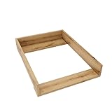 regalik Wickelaufsatz für Kullen von IKEA, Wickeltischaufsatz für 40 cm Kommoden, Abnehmbar Wickelkommode aufsatz, Gerade Frontplatten, Oak, 1 mm ABS-Material, 72cm x 54cm