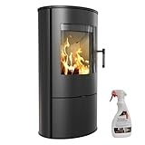 KRATKI Kaminofen aus stahl ROLLO bereit Satz Ø 150 7 kW mit Raumluftunabhängig, Bblass Verkleidung, freistehend, BImSchV 2, Staubauslass, 150 mm, EEK A Kaminofen HKI