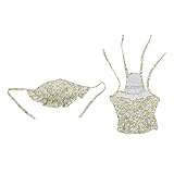 Cuque Hundekleid Weicher Sonnenschutz Rock mit Tiefem Halsausschnitt und GüRtel FüR Haustiere, Elegant mit Hut, HäSchen, Partykleid FüR Tintenfische (S)