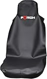 Förch 2 Stück Sitzschoner Kunstleder schwarz mit Airbag Zulassung Werkstattschoner Sitzbezug