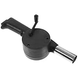 Anneome Handkurbel Bbq lüfter aus Verschleißfestem Kunststoff und Edelstahl Tragbarer Langlebiger Feuergebläse ventilator für Outdoor Camping und Grillzubehör Effiziente