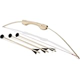 BestSaller 1267 Kinder-Reisebogen ca. 80cm, Eschenholz, +3 Pfeile ca. 35 cm, unmontiert +4 Innensechsrundschrauben (11-teilig)