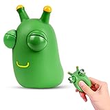 Ainiv Squeeze Spielzeug, Squishy Squeeze Toy, Stressball Erwachsene, Popping Out Eyes Toy, Insekten Squeeze Spielzeug, Funny Grass Worm Pinch Toy, Insekten Squeeze Spielzeug Stress Ball(Schwarz Auge)