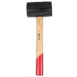 UKCOCO Gummi Hammer Mit Holzgriff Werkzeug Auto Holzbearbeitung Leistung Größer Sandpapier Abzieher Stiletto-hammer Fliesenhammer Hammer Für Den Heimausbau Gummihammer Kautschukholz