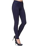 Elara Damen Stretch Hose Skinny Fit Jegging Chunkyrayan H08 Dk.Blue 40 (L)