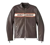 HARLEY-DAVIDSON Herren Lane II Biker Motorradjacke aus Leder mit Protektoren Männer Protektorenjacke Vintage Motorcycle, 2XL