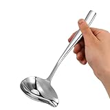 Saucenlöffel Suppenkelle mit Ausgießer 18,5 cm Edelstahl Schöpflöffel Kleine Kelle Soßenkelle Soßenlöffel Schöpfkellen Kelle Servierlöffel Küche Kochwerkzeug für Suppe Soßen Bratensoßen