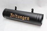 Zeitungsrolle, Zeitungsbox Neu, Farbauswahl Wetter- und UV-beständig (Schwarz)