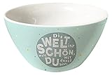 Grafik-Werkstatt Müsli-Schale | Porzellan Schüssel | Die Welt ist schön, 61608, Grün