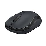 Logitech M220 SILENT Kabellose Maus, 2,4 GHz mit USB-Empfänger, 1000 DPI Optical Tracking, 18 Monate Batterielaufzeit, Für Links- & Rechtshänder, Kompatibel mit PC, Mac, Laptop - Grau, Schwarz
