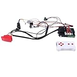 Jeenuuder Elektrisches Autogeschirr für Kinder, Basteln, mit Schalter und Fernbedienungsempfänger, 4 WD Ride on Toys, Ersatzzubehör