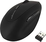 Kensington Pro Fit Ergo Kabellose Maus für Linkshänder, Computermaus mit Ergonomischem Design für Linkshänder, 6-Tasten-Steuerung und USB-Anschluss, Schwarz, K79810WW