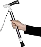 Teleskop Blind Cane T-Form Faltbare Gehhilfe für ältere Menschen und Sehbehinderte, Kompakt für Schulranzen Aufbewahrung